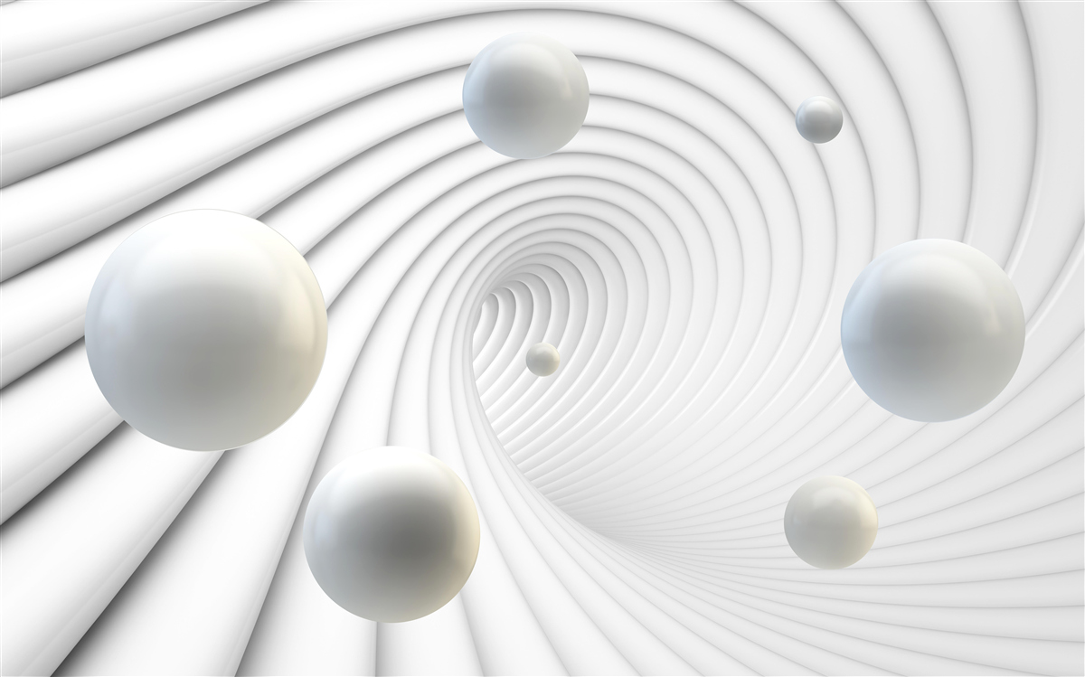 Fototapet bile albe care plutesc ușor în aer