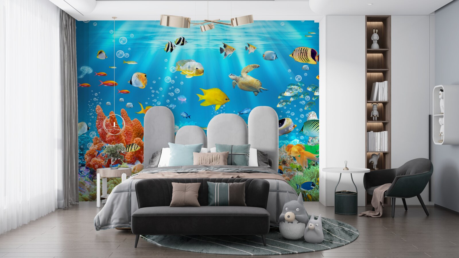 Fototapet lumea vibrantă a adâncurilor subacvatice