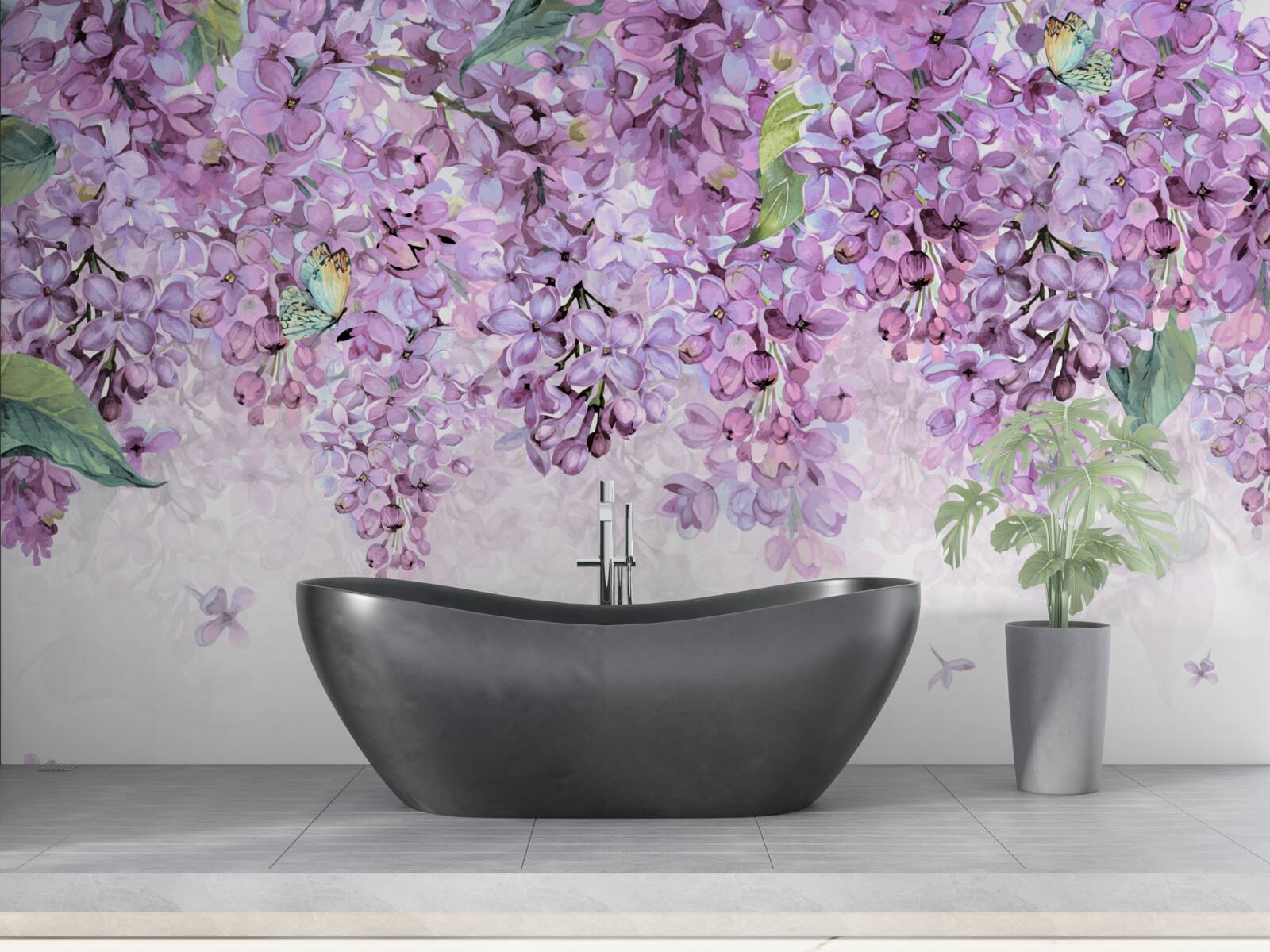 Fototapet lumină violet liliac de perete