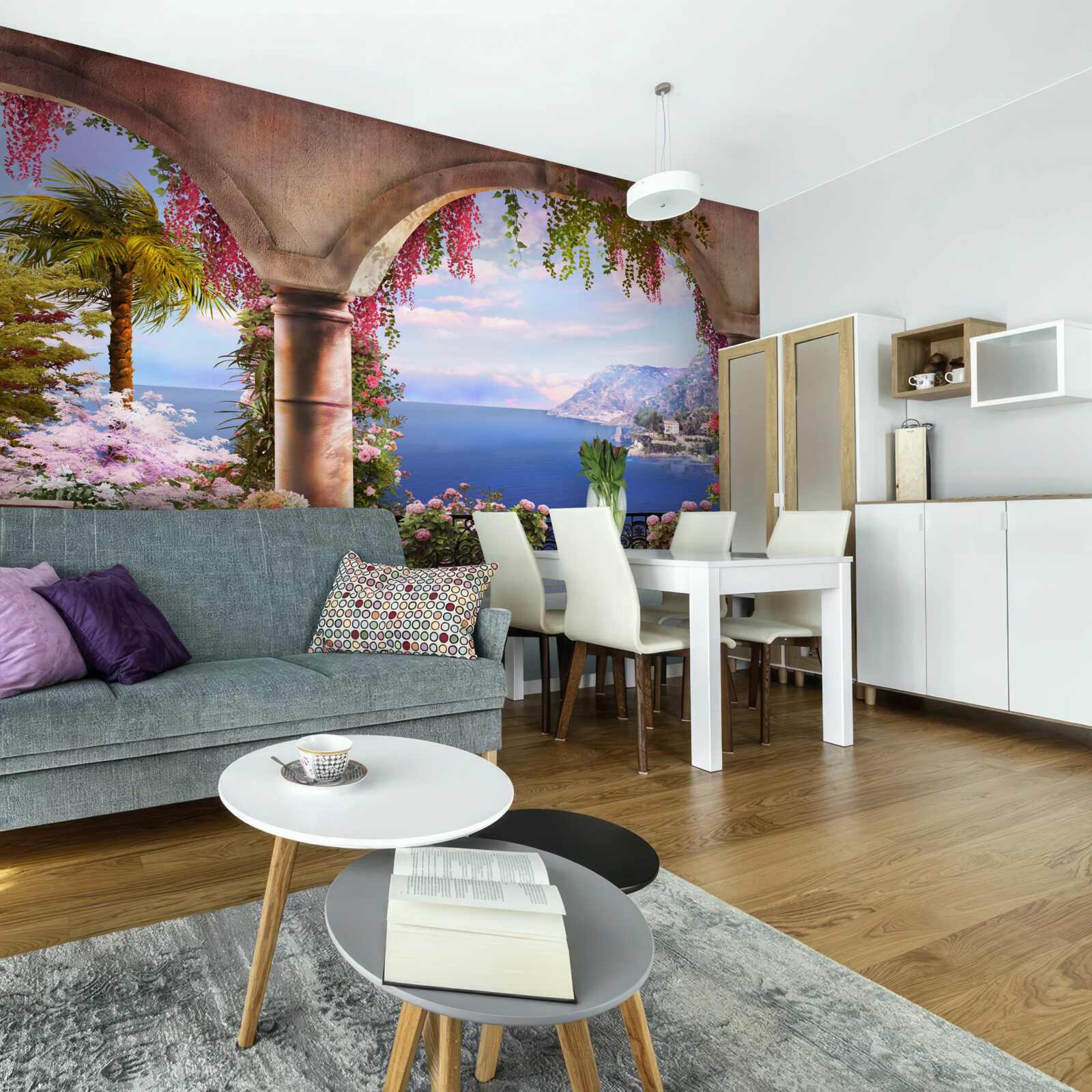 Fototapet Arce din piatră sunt situate în apropierea țărmurilor mării albastre