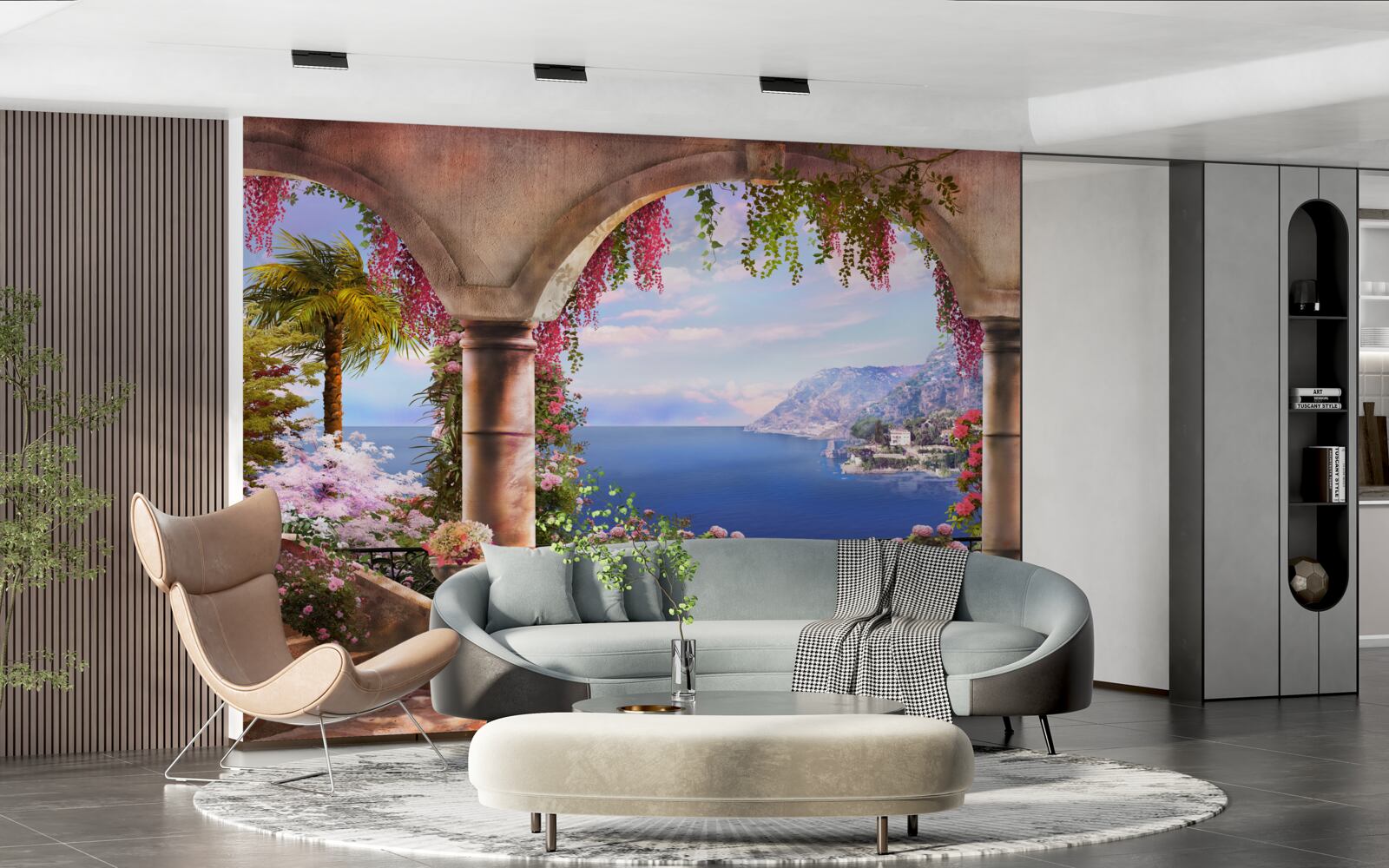 Fototapet Arce din piatră sunt situate în apropierea țărmurilor mării albastre