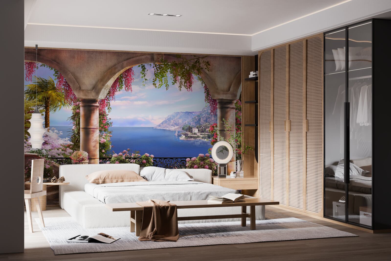 Fototapet Arce din piatră sunt situate în apropierea țărmurilor mării albastre