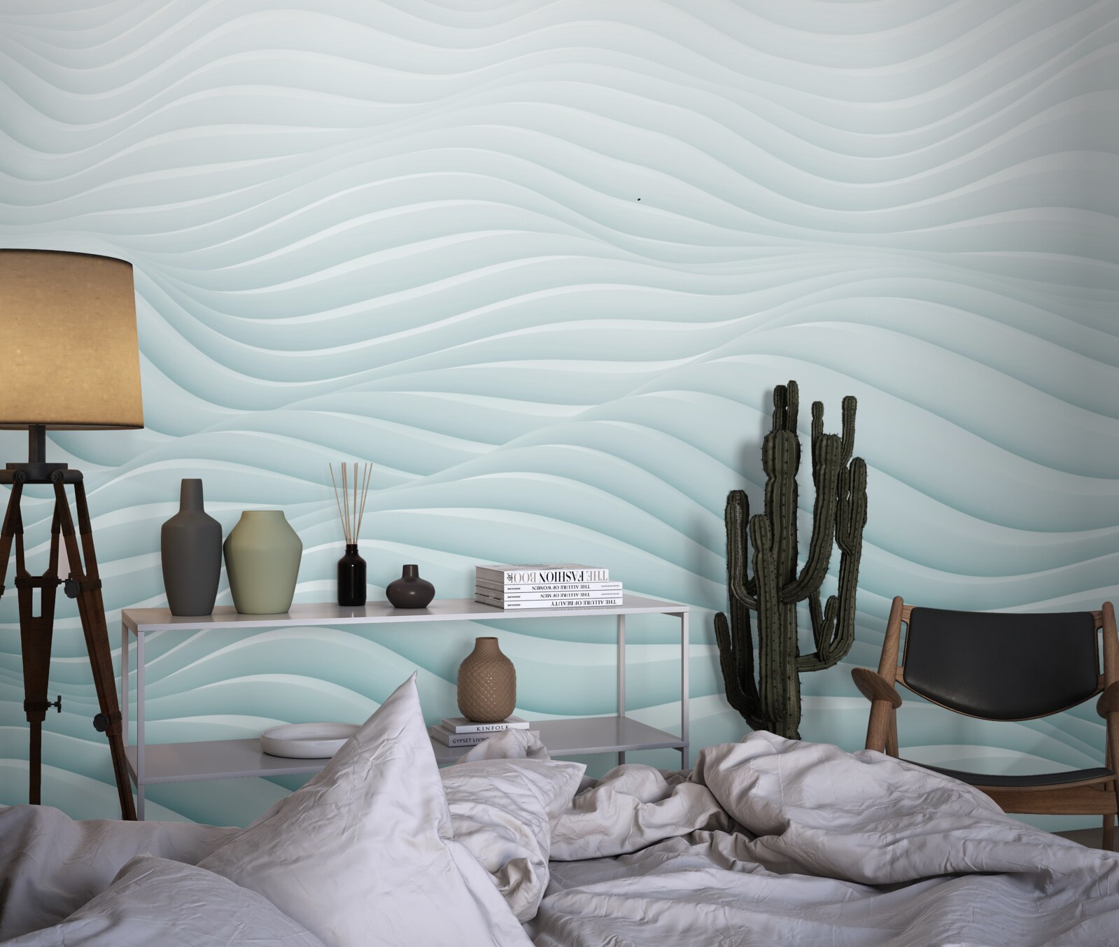 Fototapet abstracție de valuri de mare netede