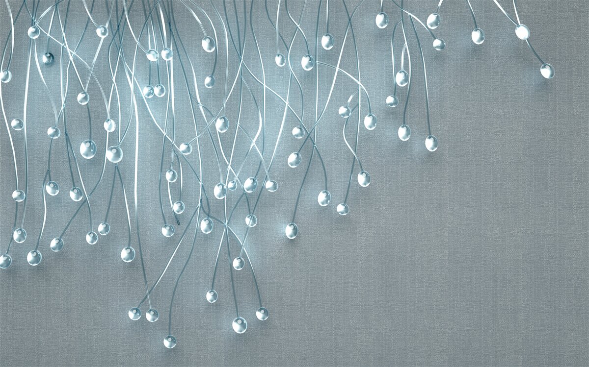 Fototapet imagini abstracte de flori aranjate vertical pe ramuri