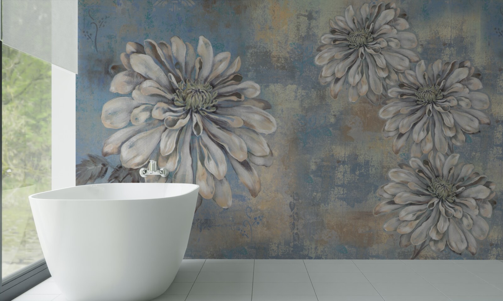 Fototapet asteri albi ca zăpada de mărimea ploii se toarnă în fundal