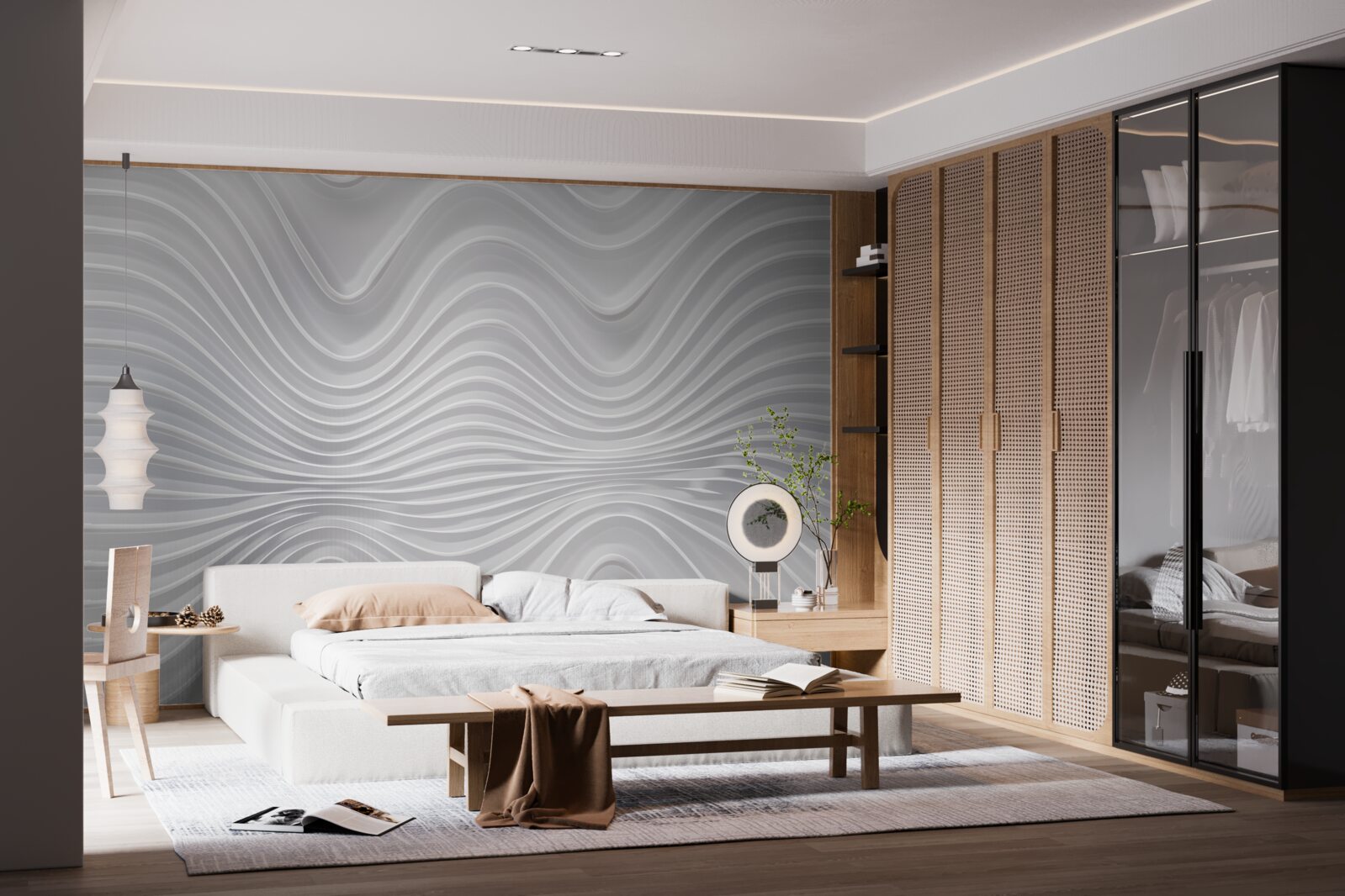 Fototapet unde care se extind la infinit în direcție orizontală