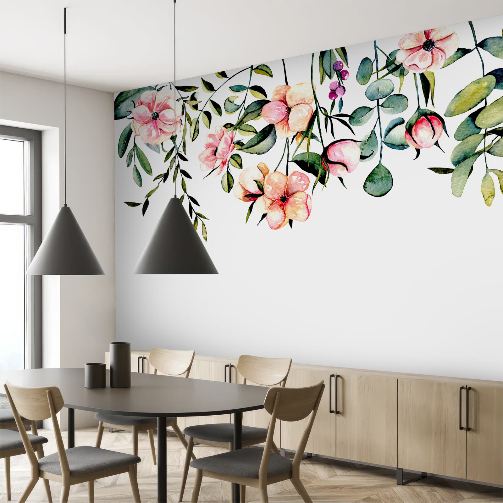 Fototapet flori în creștere în timpul verii