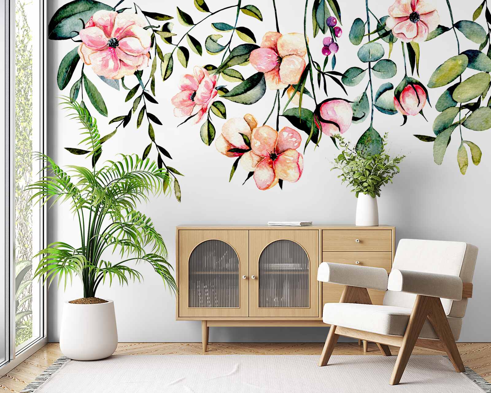 Fototapet flori în creștere în timpul verii