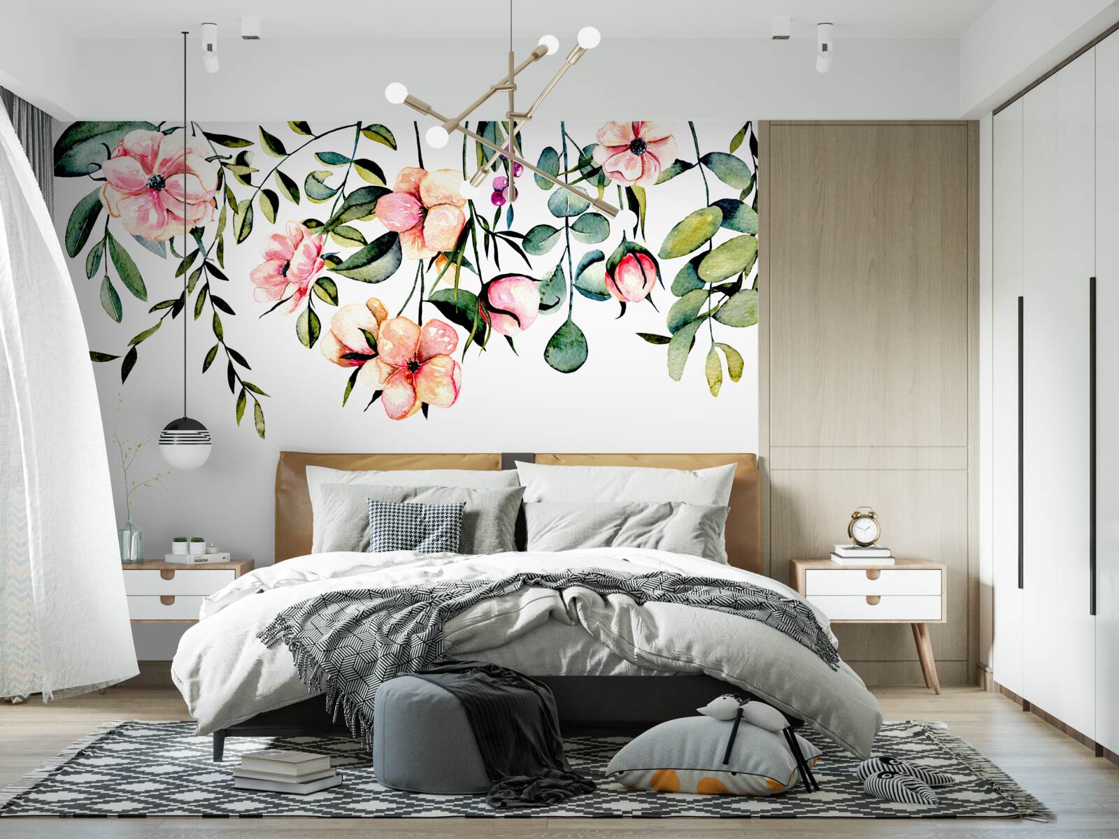 Fototapet flori în creștere în timpul verii