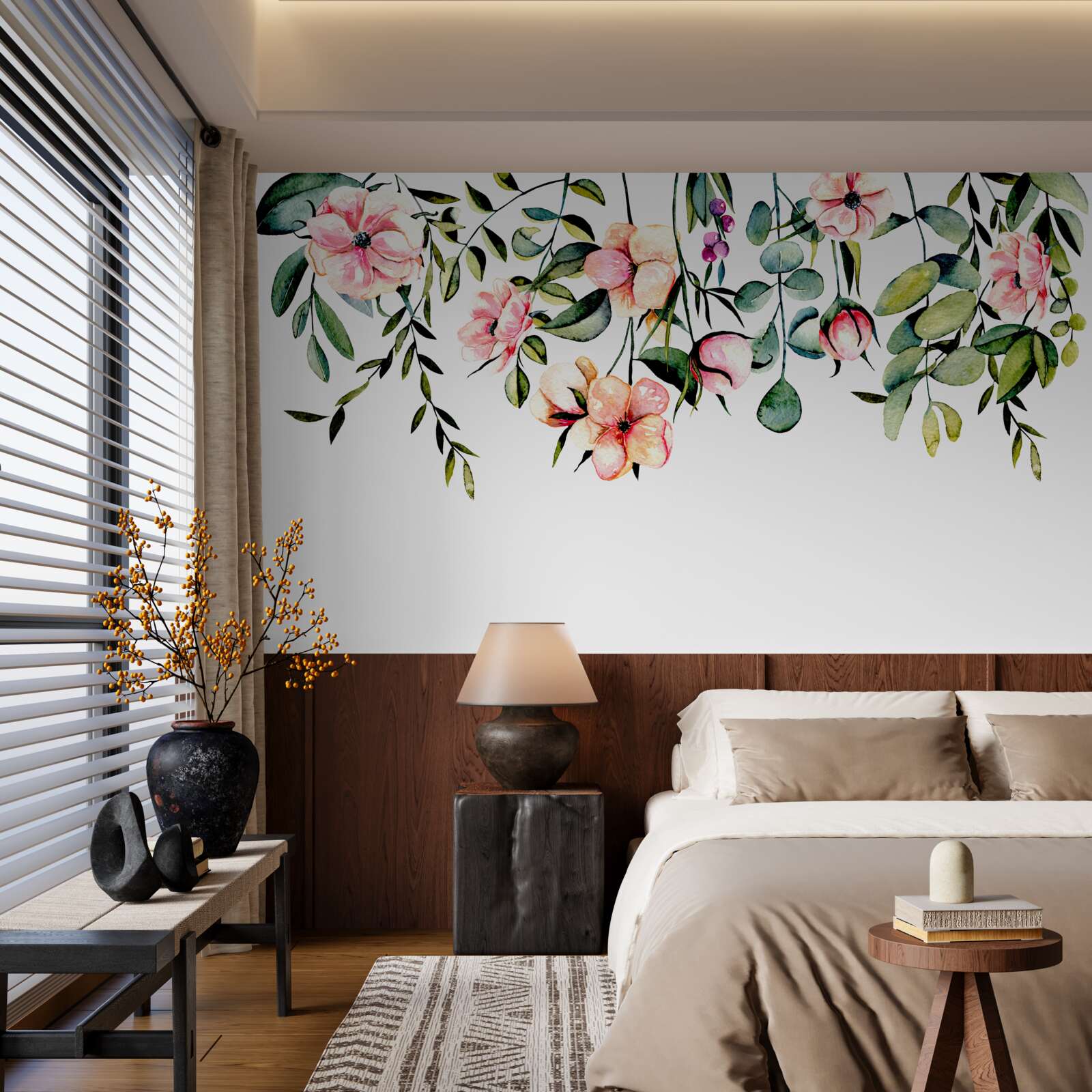 Fototapet flori în creștere în timpul verii