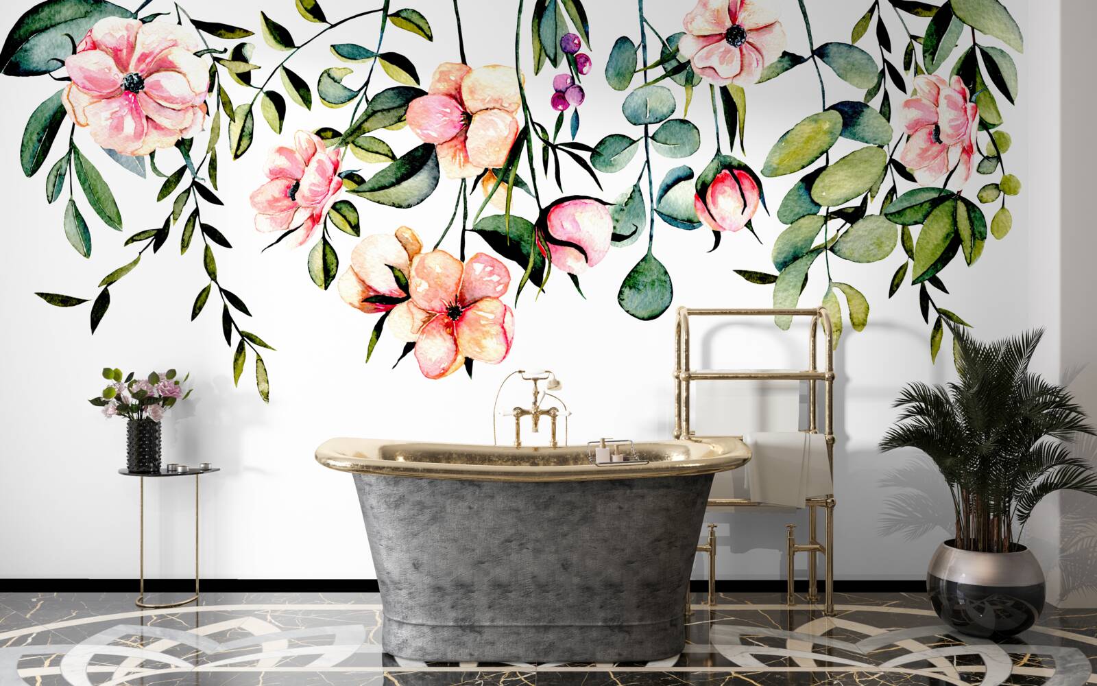 Fototapet flori în creștere în timpul verii