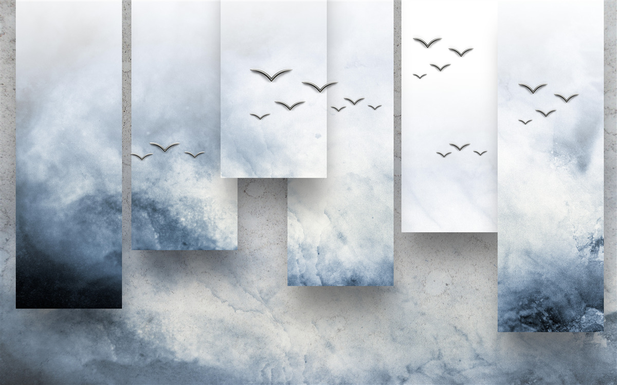 Fototapet modulele cedează locul păsărilor care părăsesc furtuna