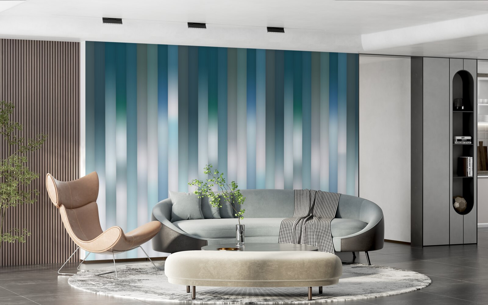 Fototapet liniile verticale creează un gradient descendent