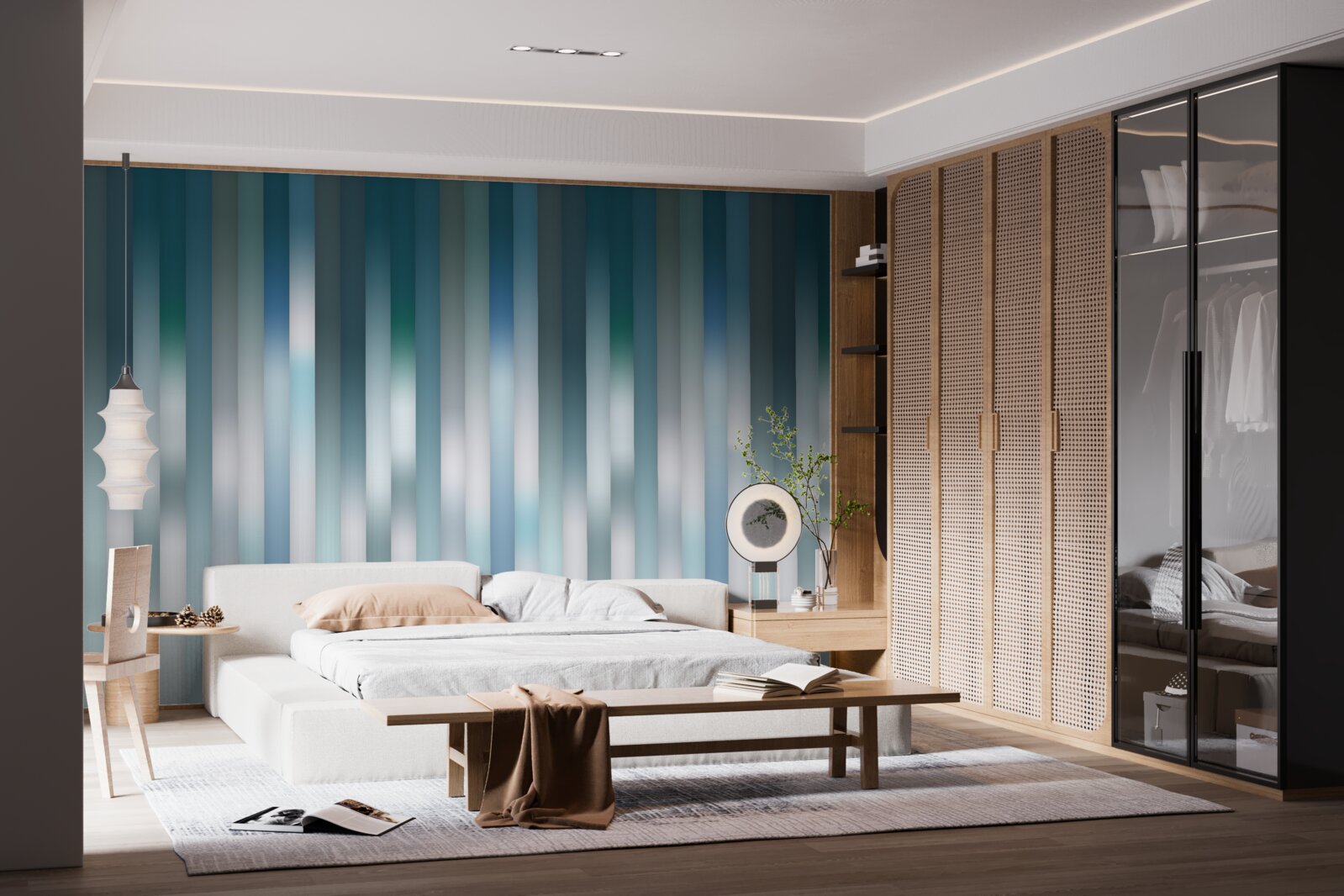 Fototapet liniile verticale creează un gradient descendent