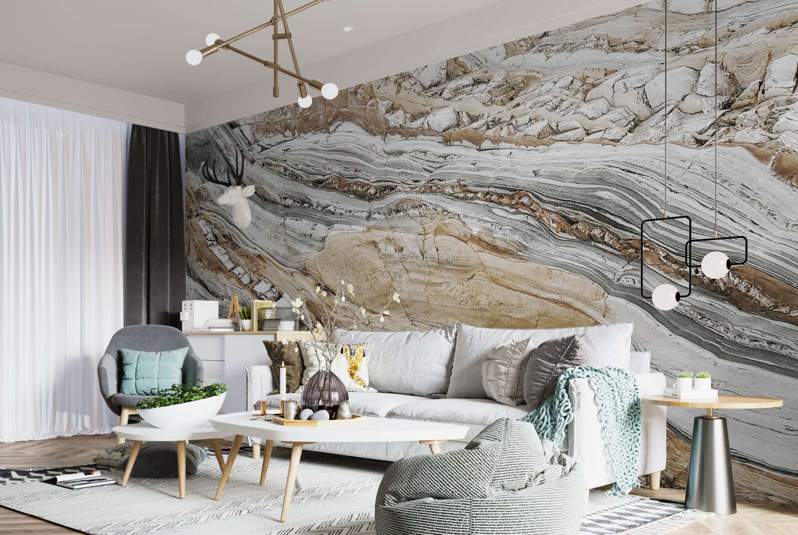 Fototapet coasta mării stâncoase