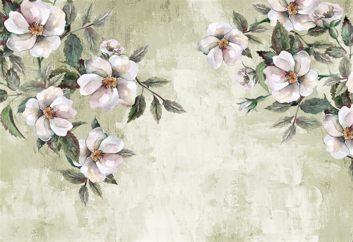 Fototapet ramurile întinse ale magnoliei albe ca zăpada