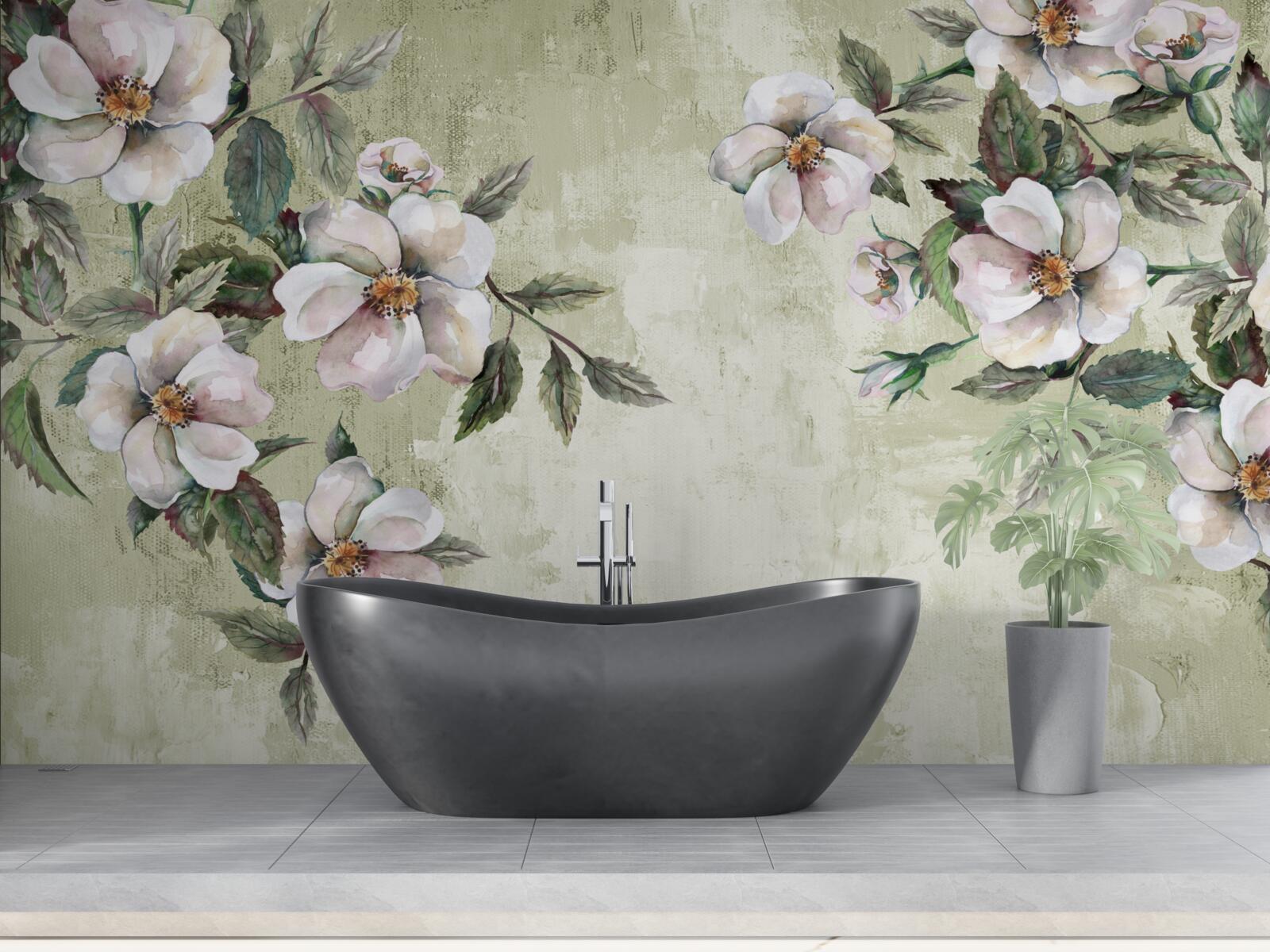 Fototapet ramurile întinse ale magnoliei albe ca zăpada