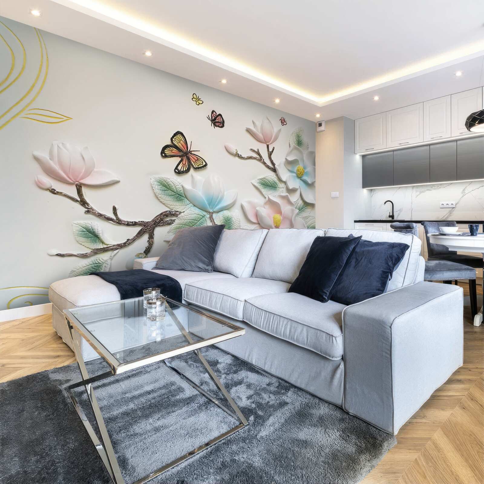 Fototapet magnolia și-a deschis florile pentru molii