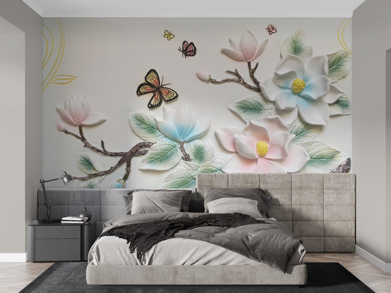 Fototapet magnolia și-a deschis florile pentru molii