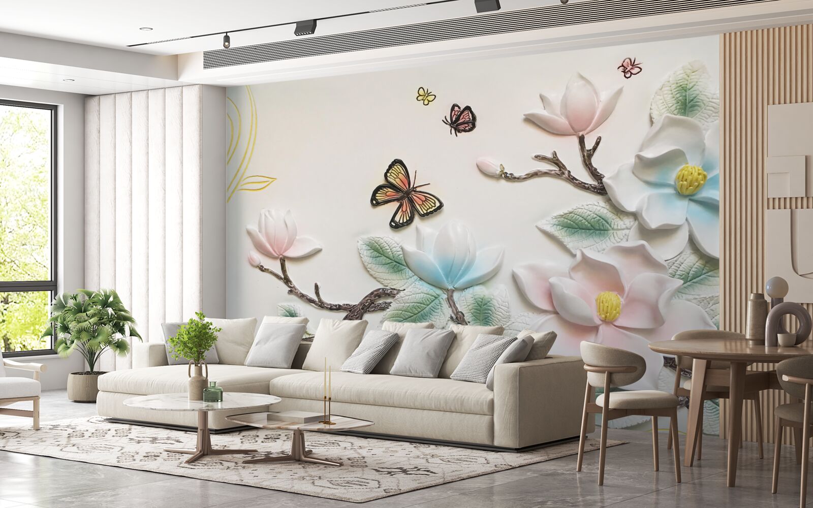 Fototapet magnolia și-a deschis florile pentru molii