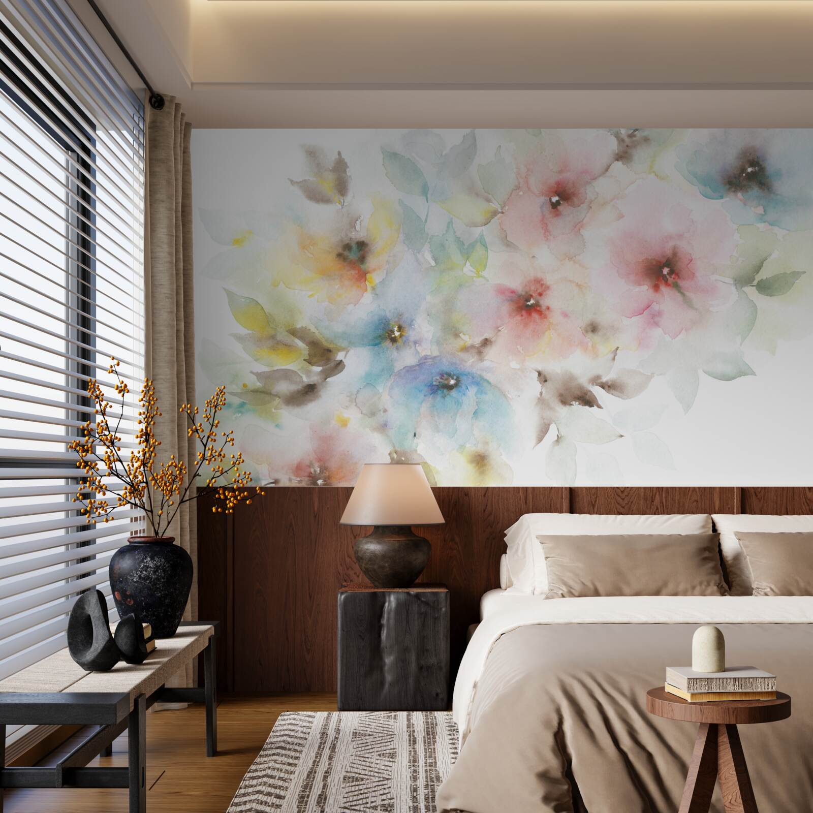 Fototapet muguri strălucitori de vară înfloresc pe o singură ramură