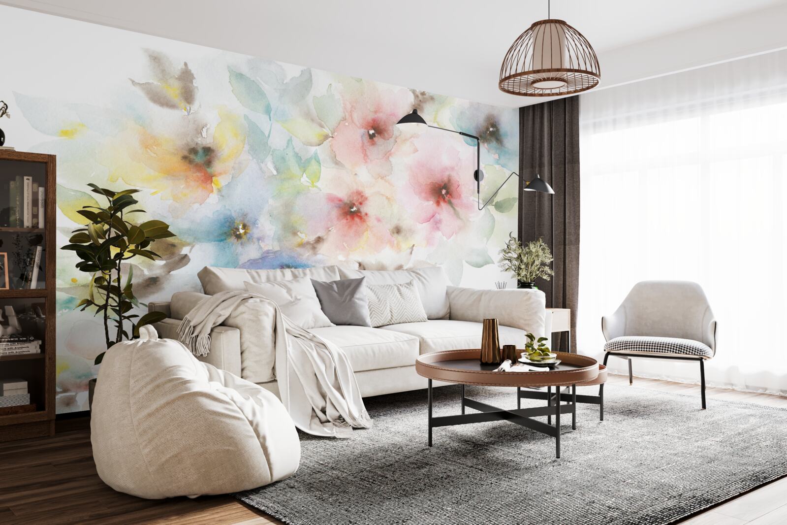 Fototapet muguri strălucitori de vară înfloresc pe o singură ramură