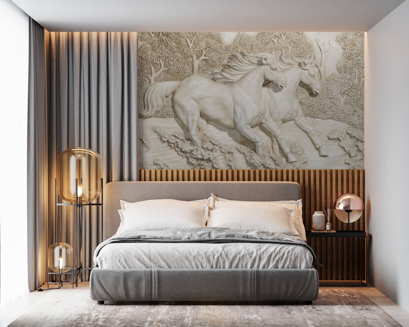 Fototapet cai în galop