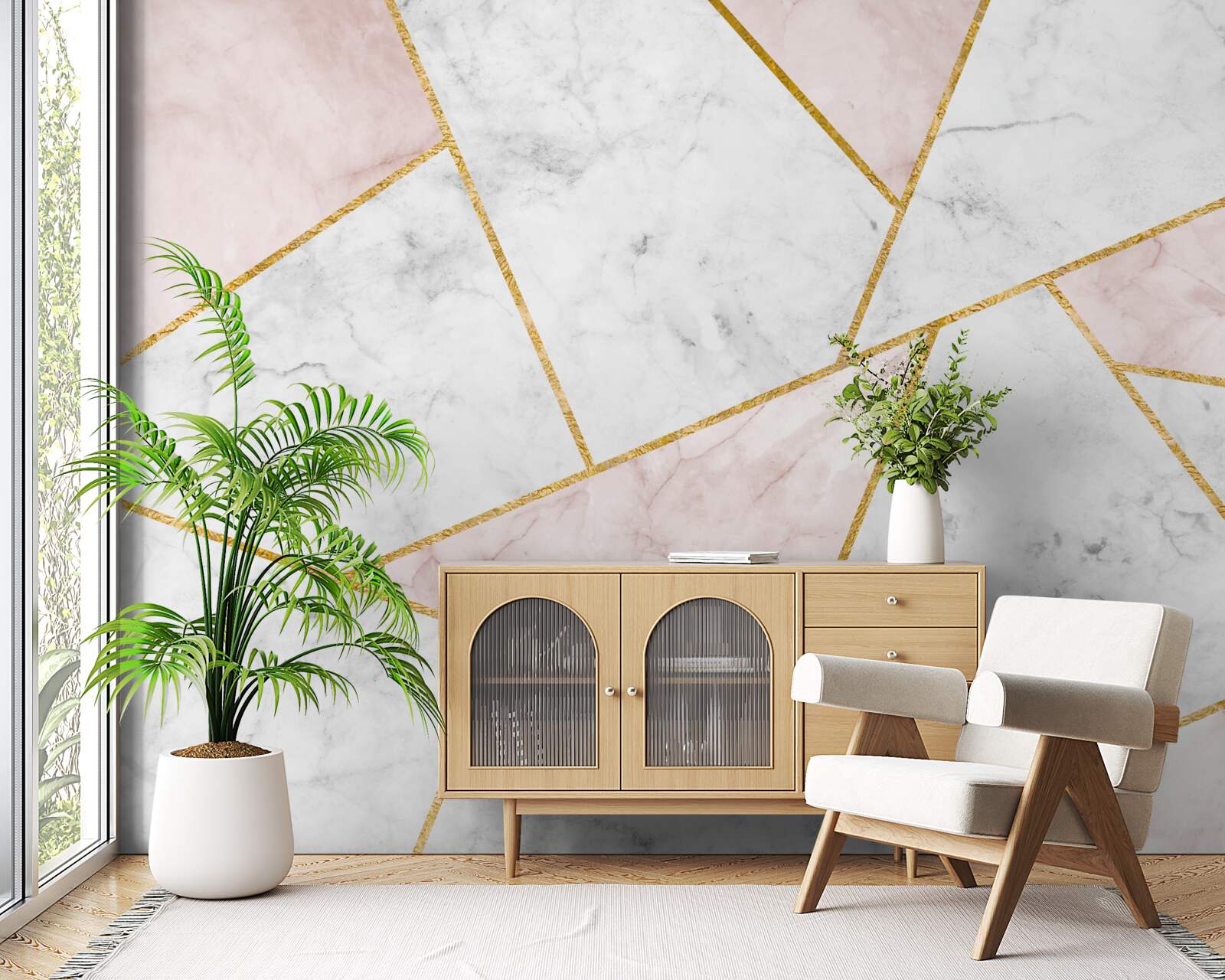 Fototapet marmură gri cu unghiuri uniforme