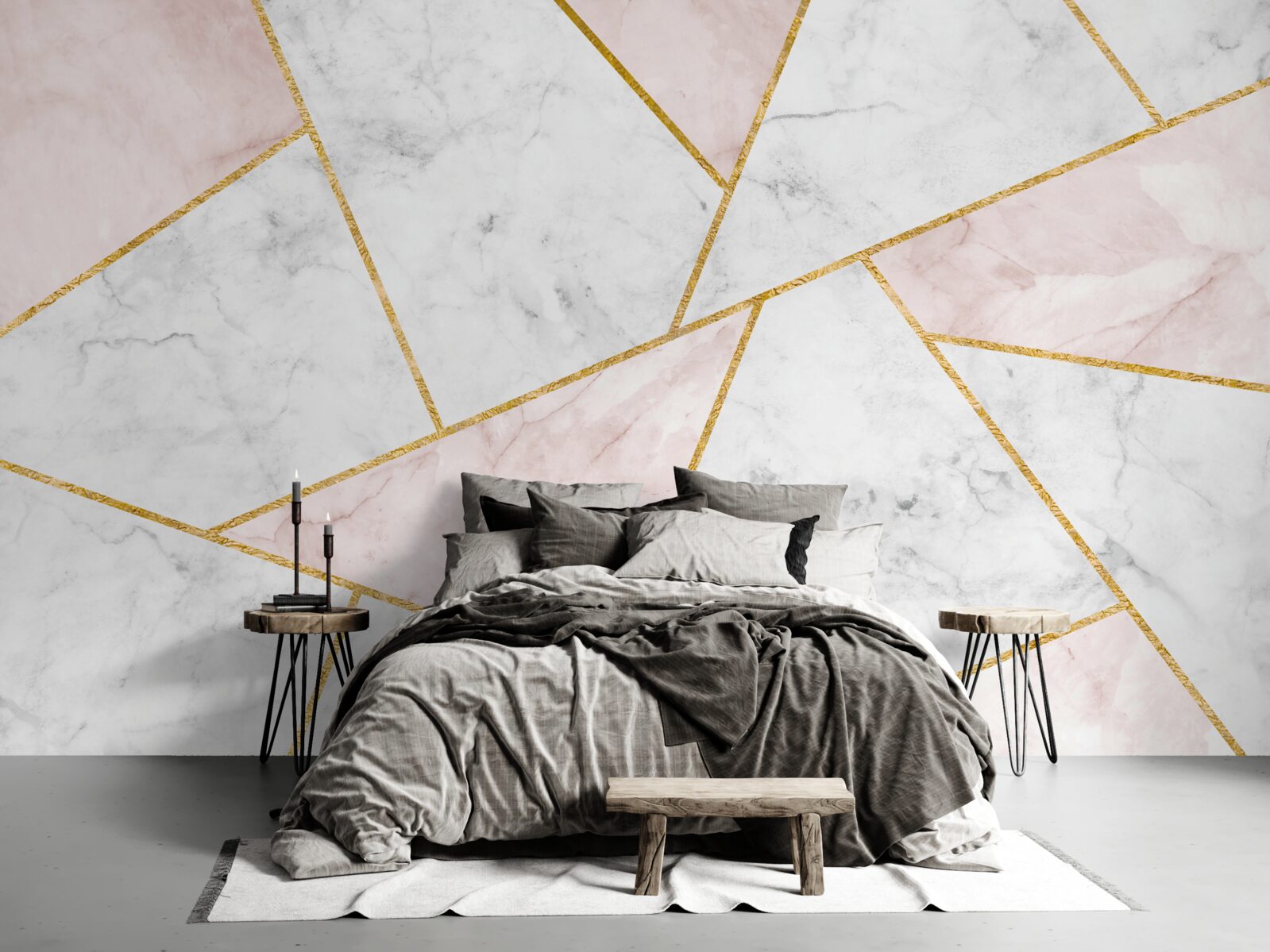 Fototapet marmură gri cu unghiuri uniforme