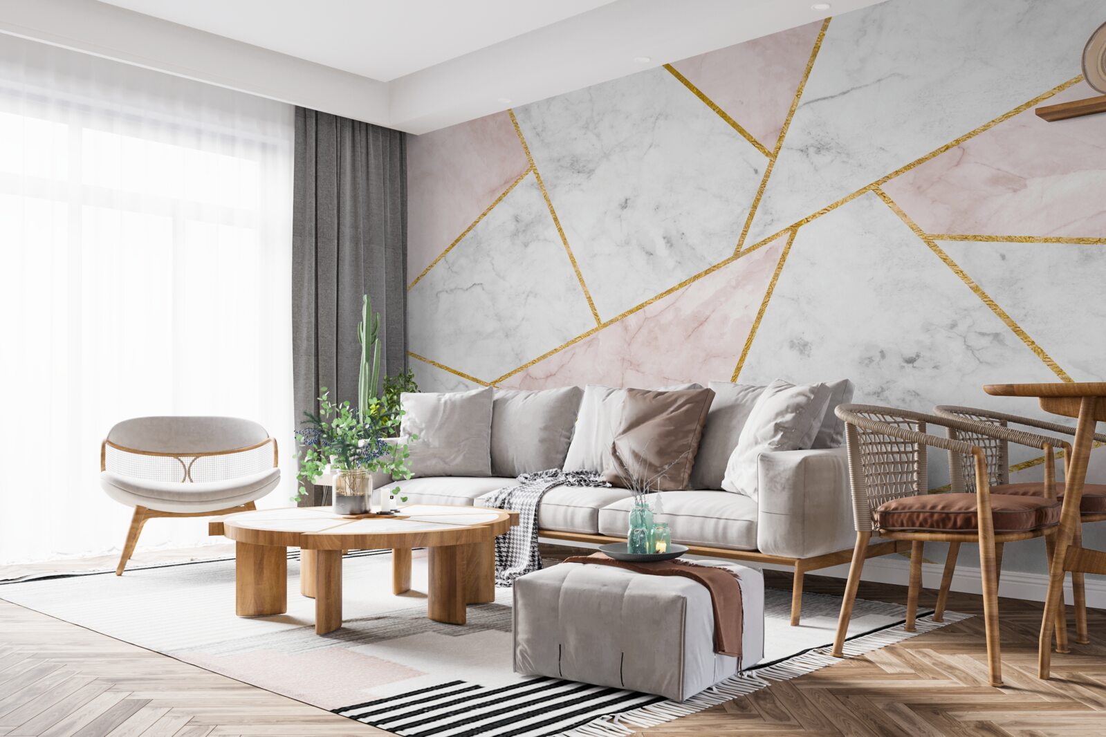 Fototapet marmură gri cu unghiuri uniforme