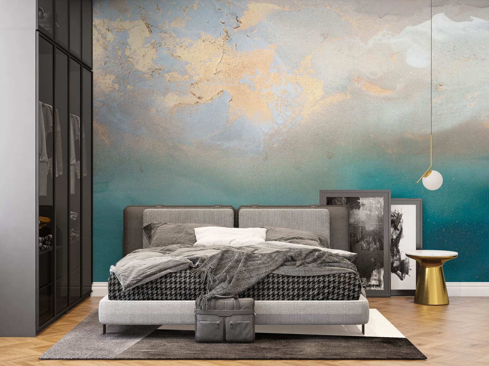 Fototapet Valuri de mare de culoare turcoaz, care se dezlănțuie violent