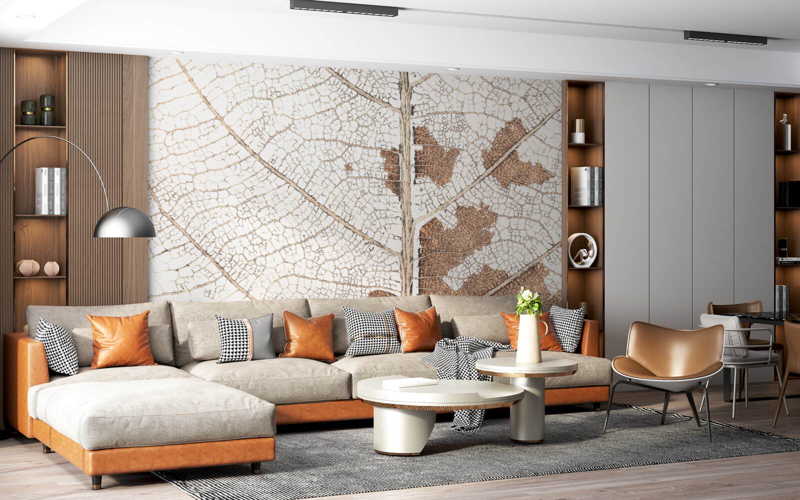 Fototapet frunză de toamnă cu o textură unică