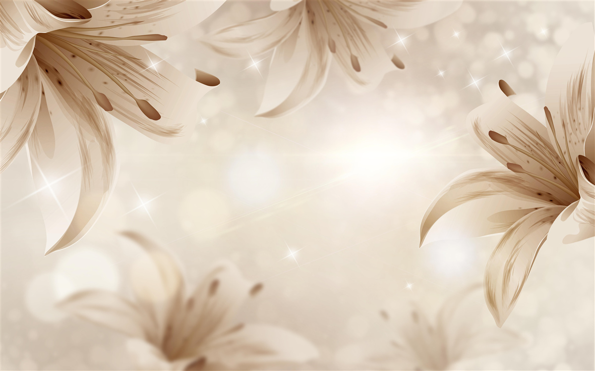 Fototapet buchet moale de crini strălucitori