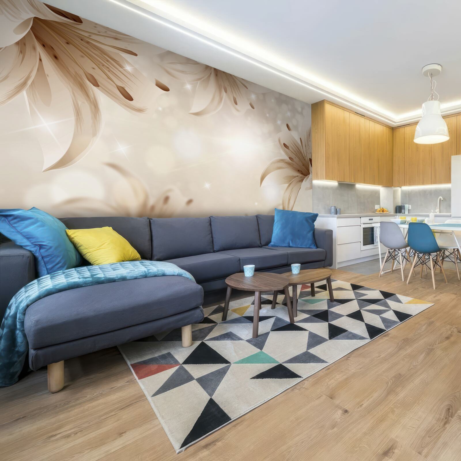 Fototapet buchet moale de crini strălucitori