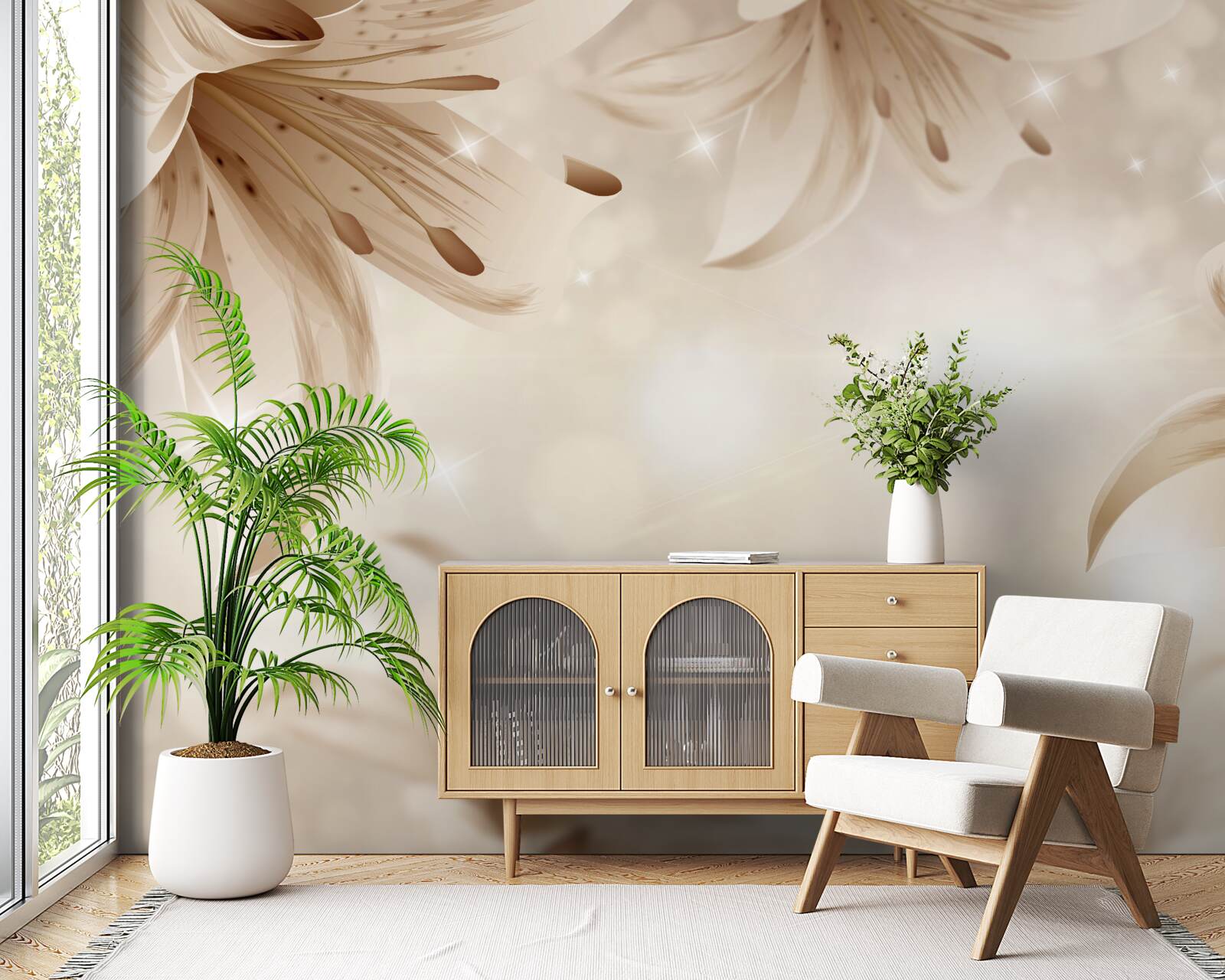 Fototapet buchet moale de crini strălucitori