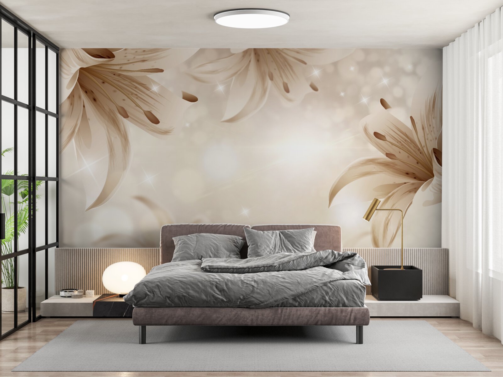 Fototapet buchet moale de crini strălucitori