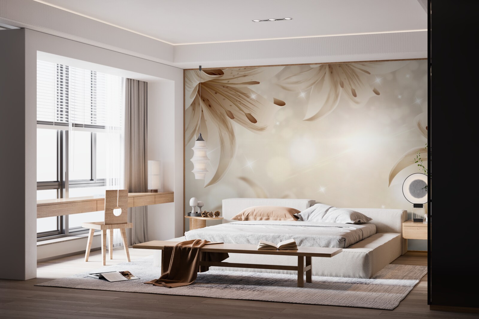 Fototapet buchet moale de crini strălucitori