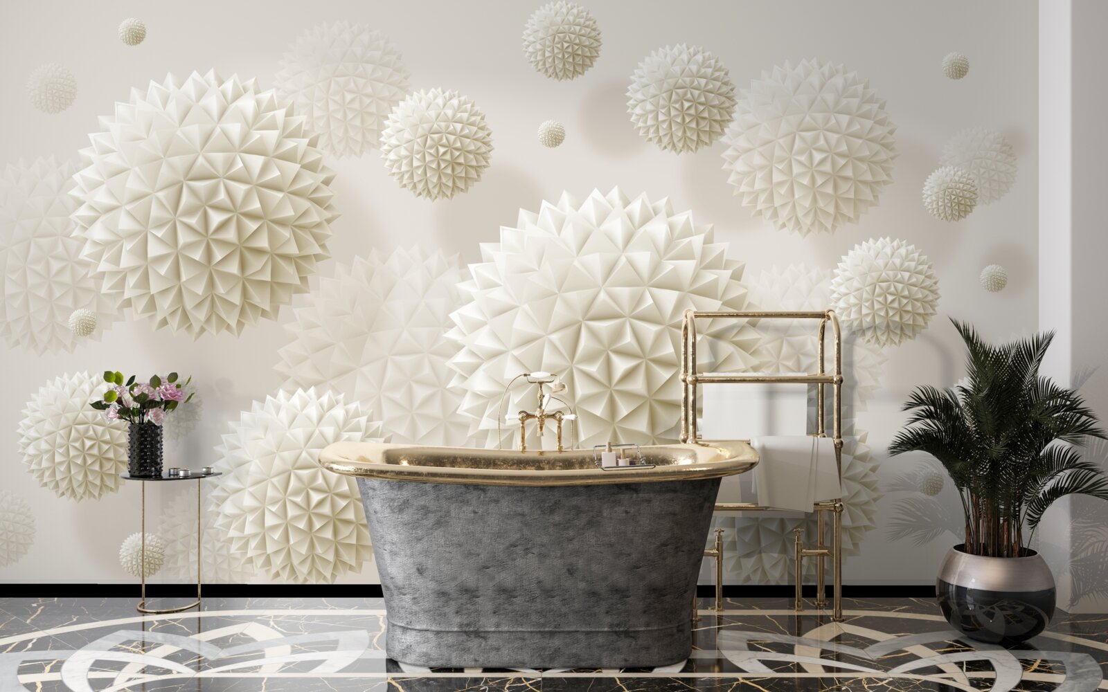 Fototapet bile ascuțite care plutesc în stare de imponderabilitate