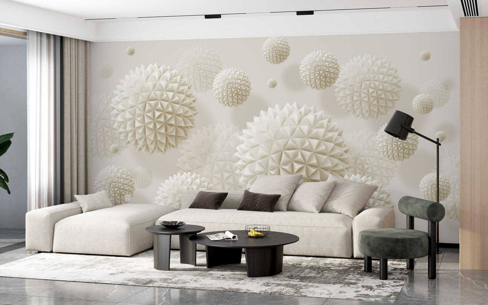 Fototapet bile ascuțite care plutesc în stare de imponderabilitate