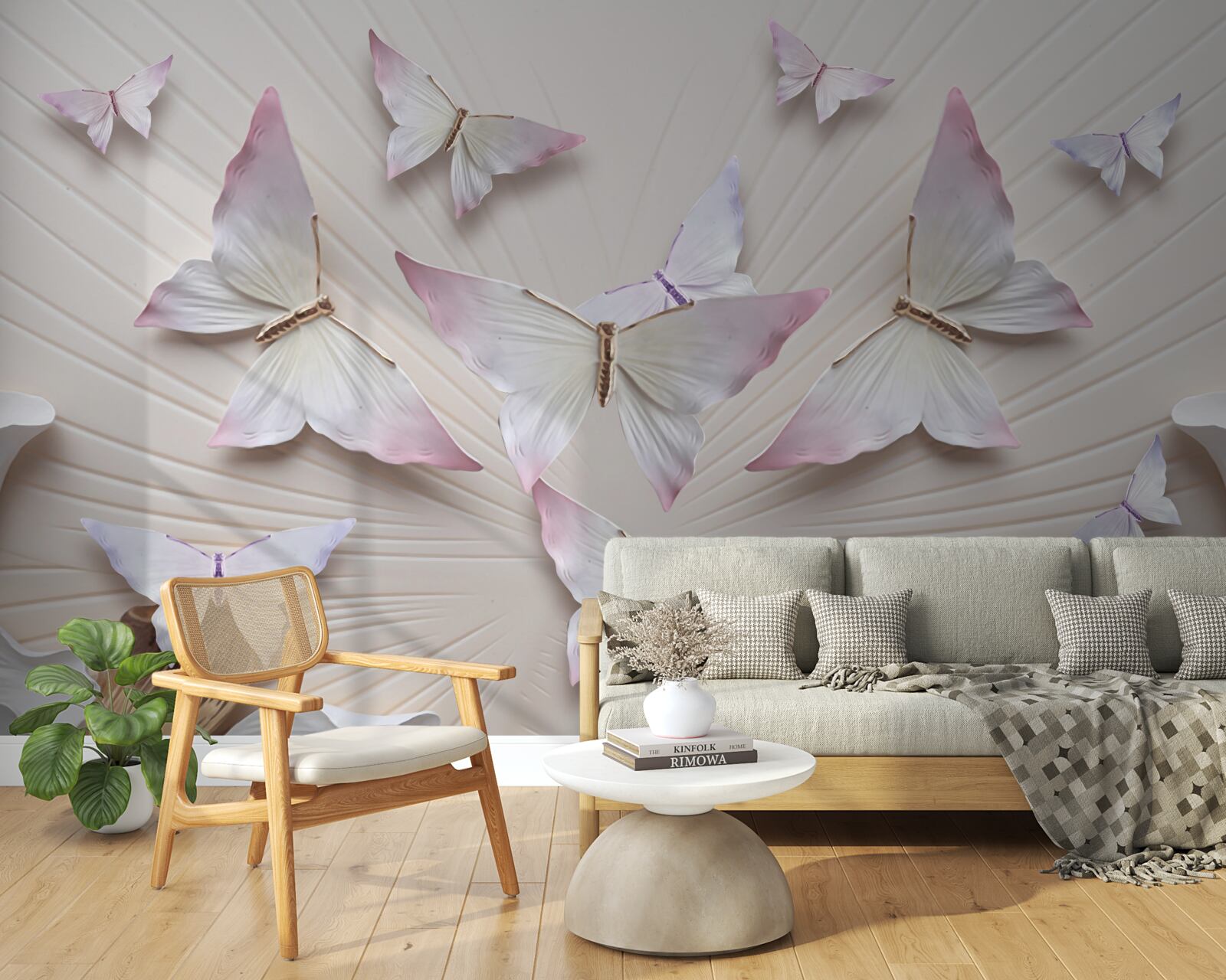 Fototapet stol de fluturi înălțându-se spre cer