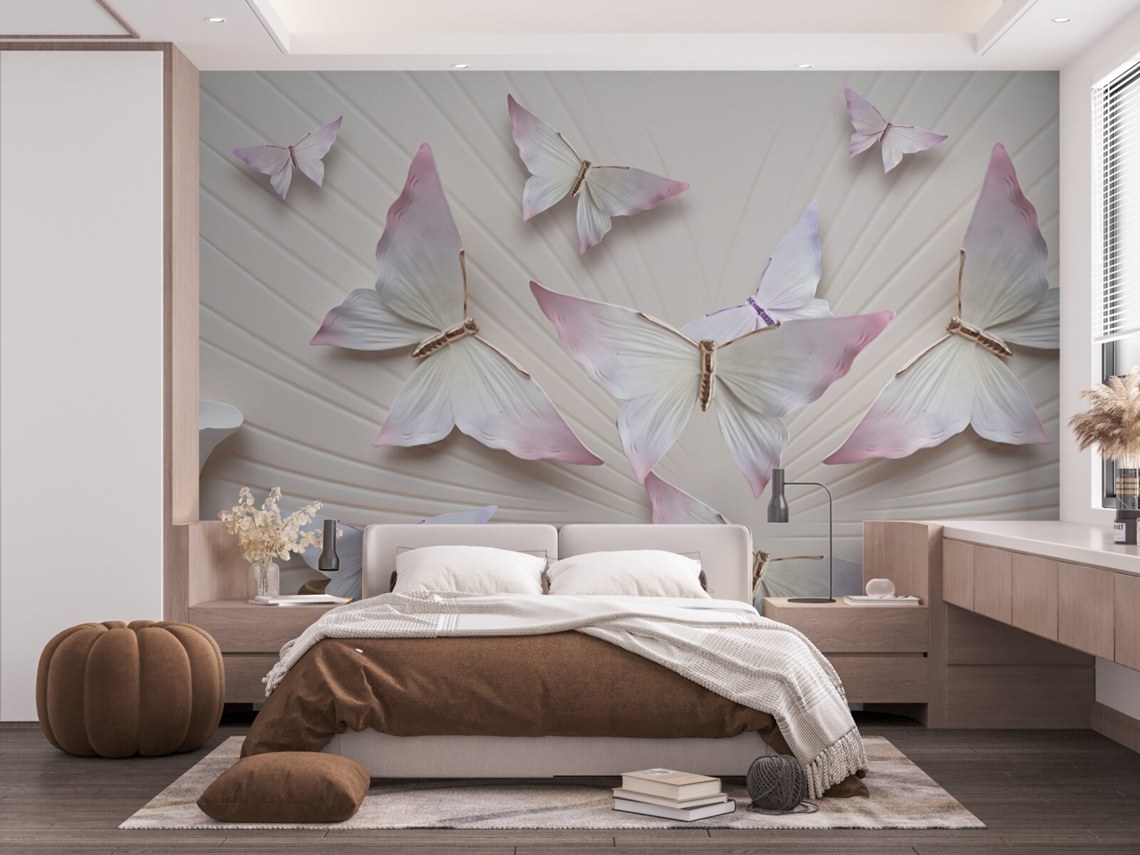 Fototapet stol de fluturi înălțându-se spre cer