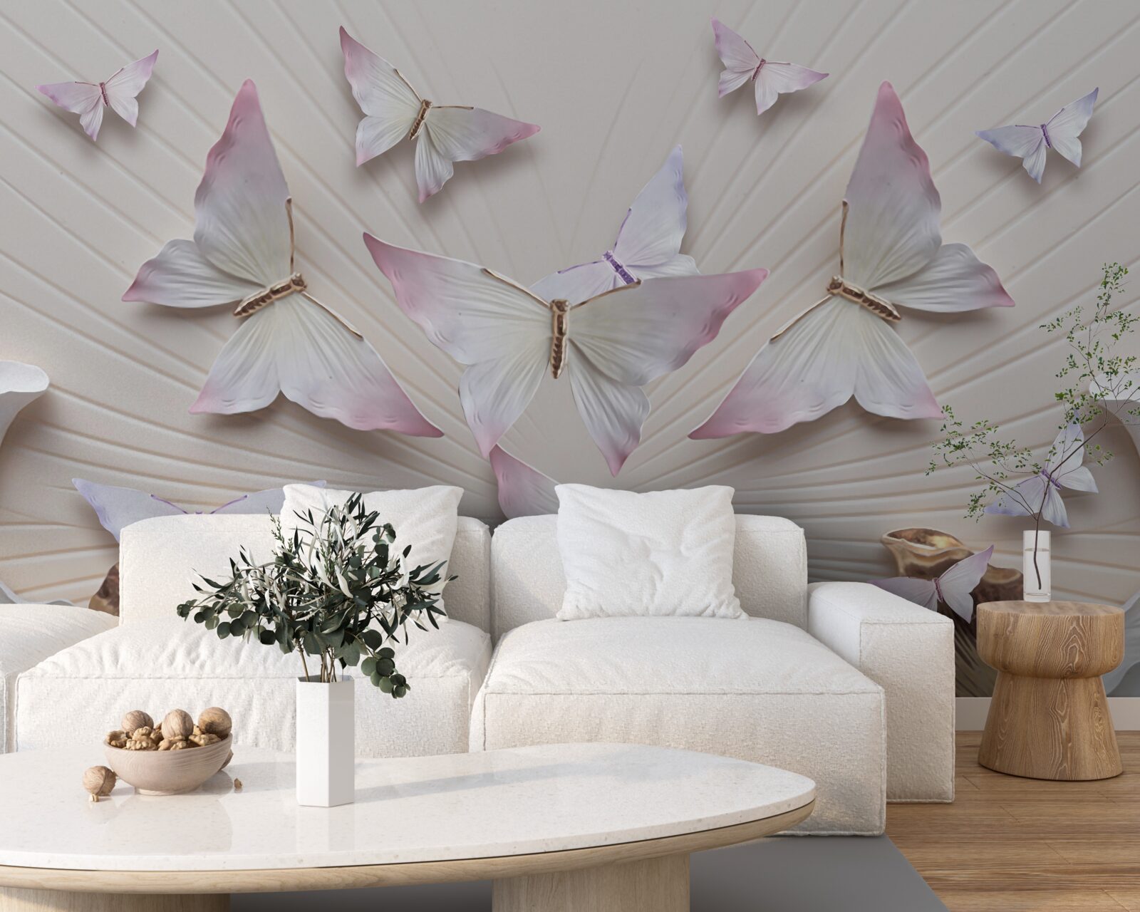 Fototapet stol de fluturi înălțându-se spre cer