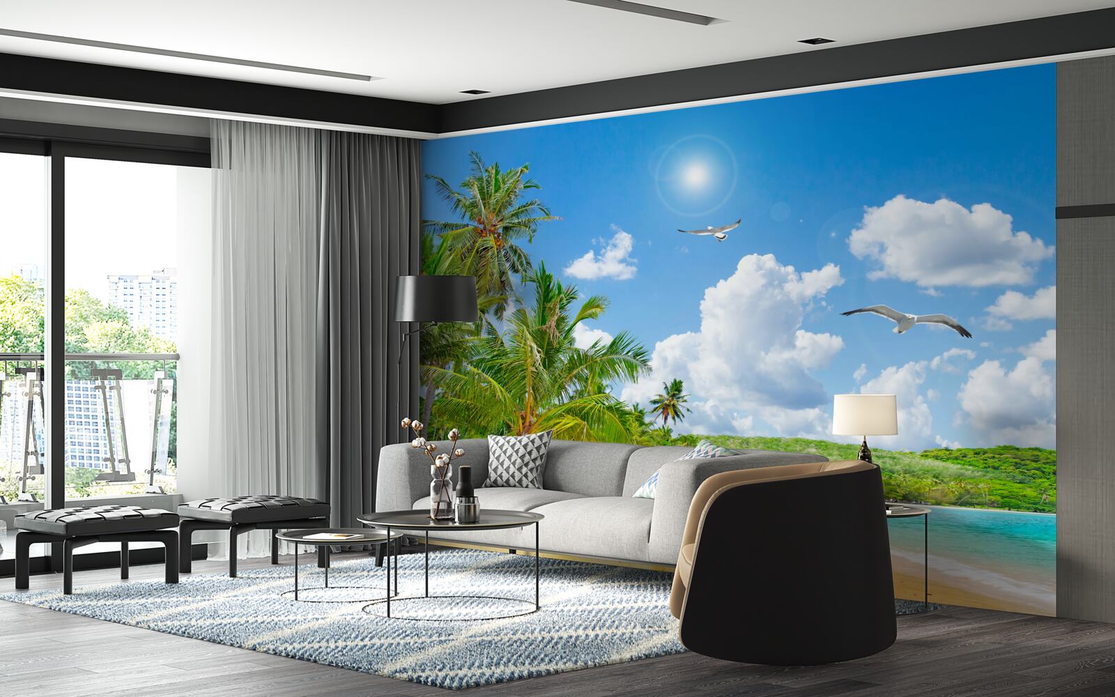 Fototapet marea și plaja sunt frumoase