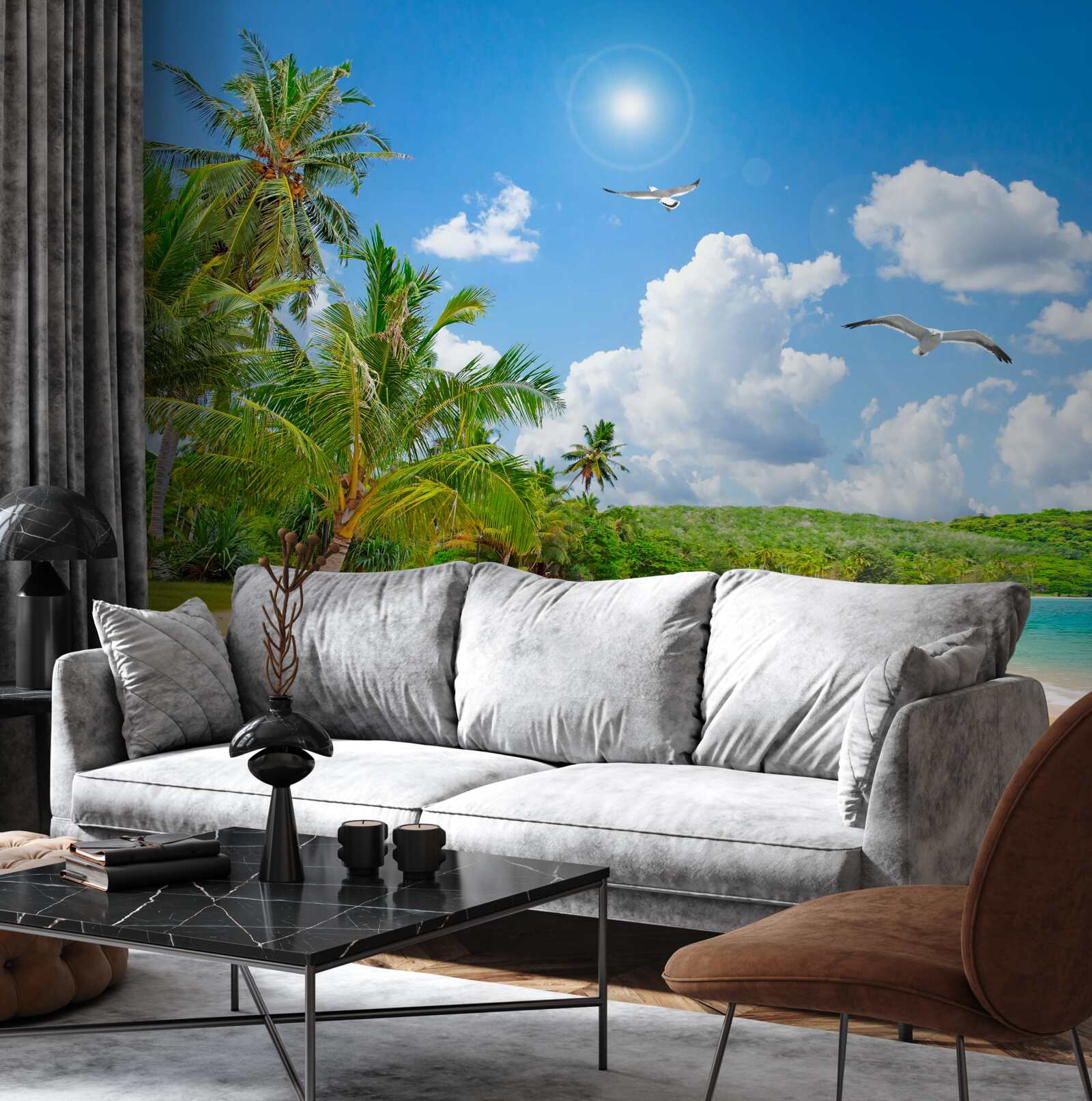 Fototapet marea și plaja sunt frumoase