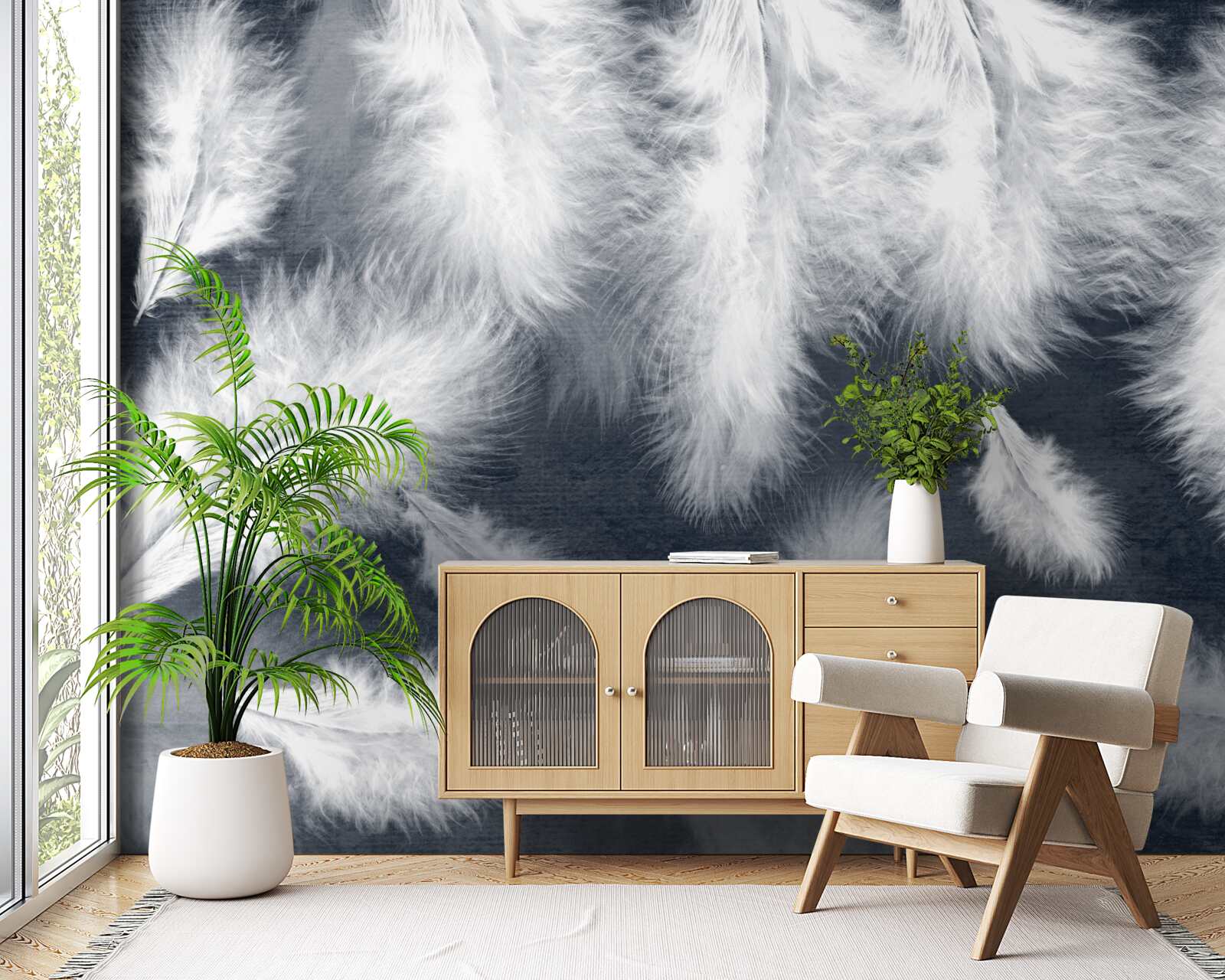 Fototapet pene dense plutitoare