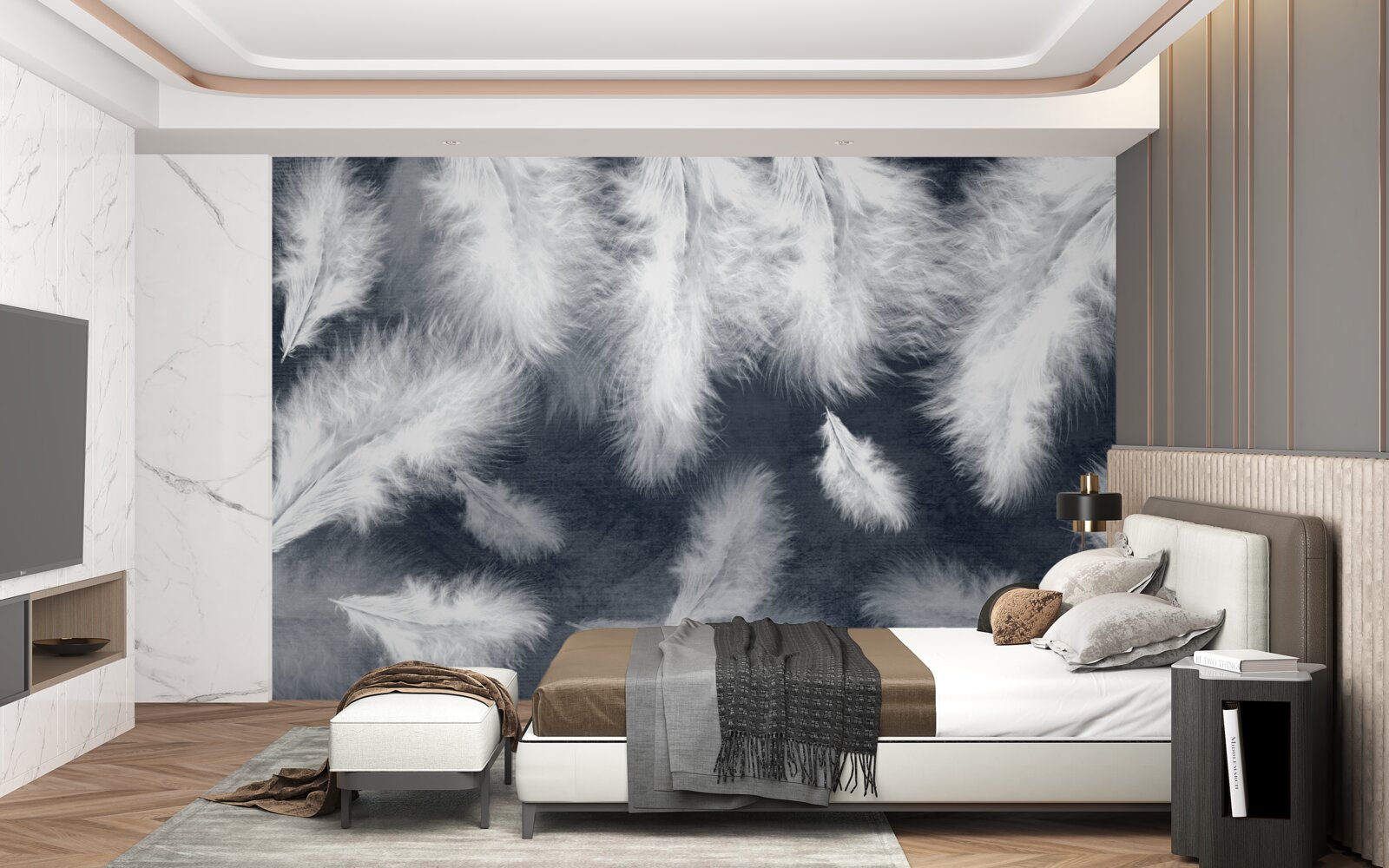 Fototapet pene dense plutitoare