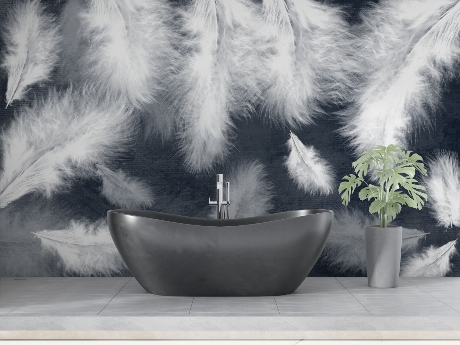 Fototapet pene dense plutitoare