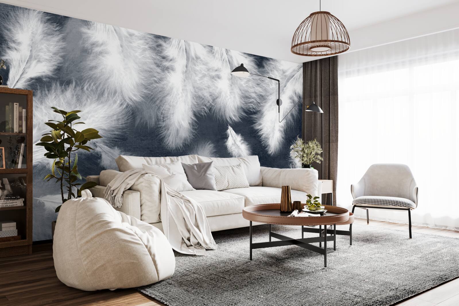 Fototapet pene dense plutitoare