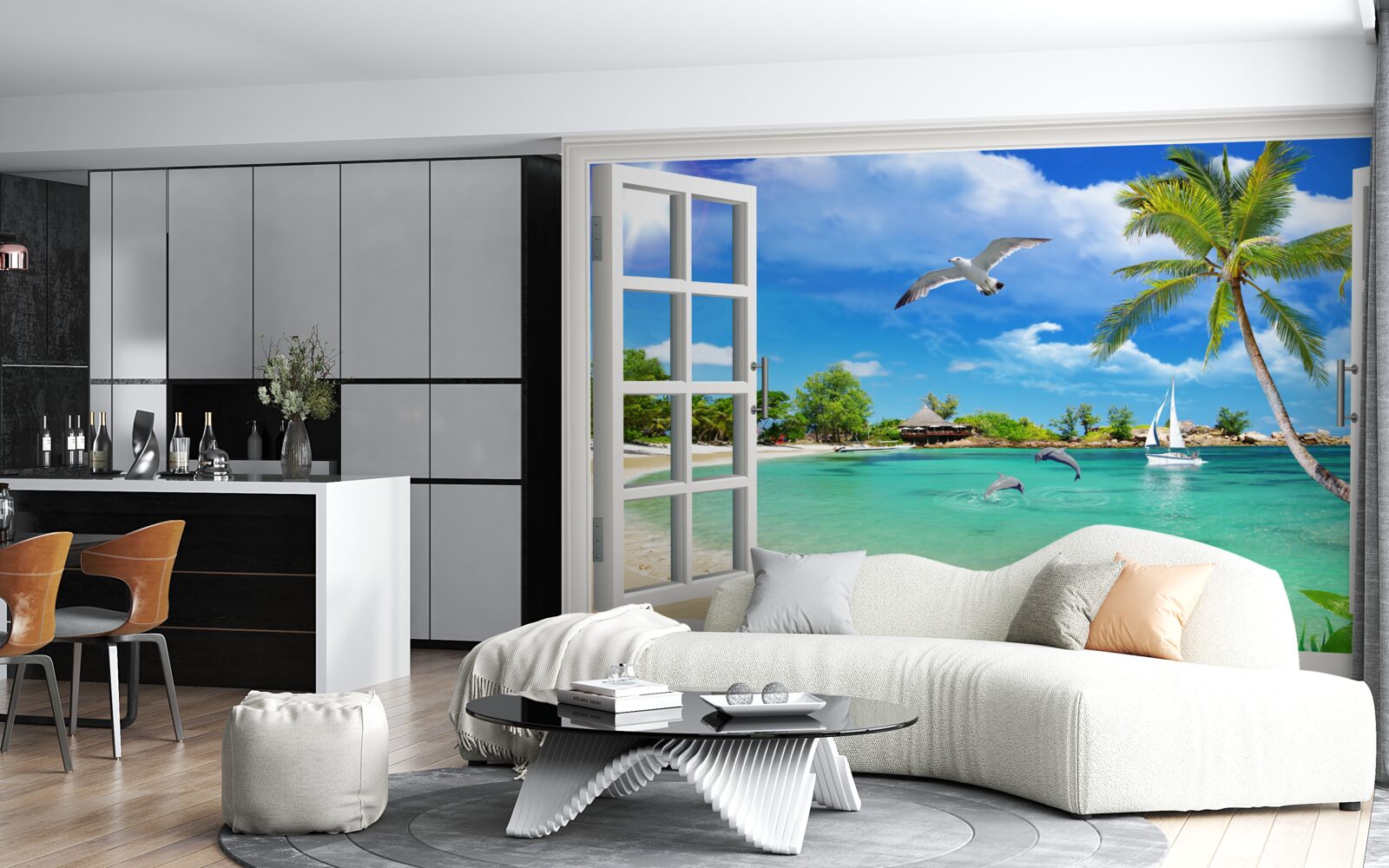 Fototapet Vedere de la fereastră