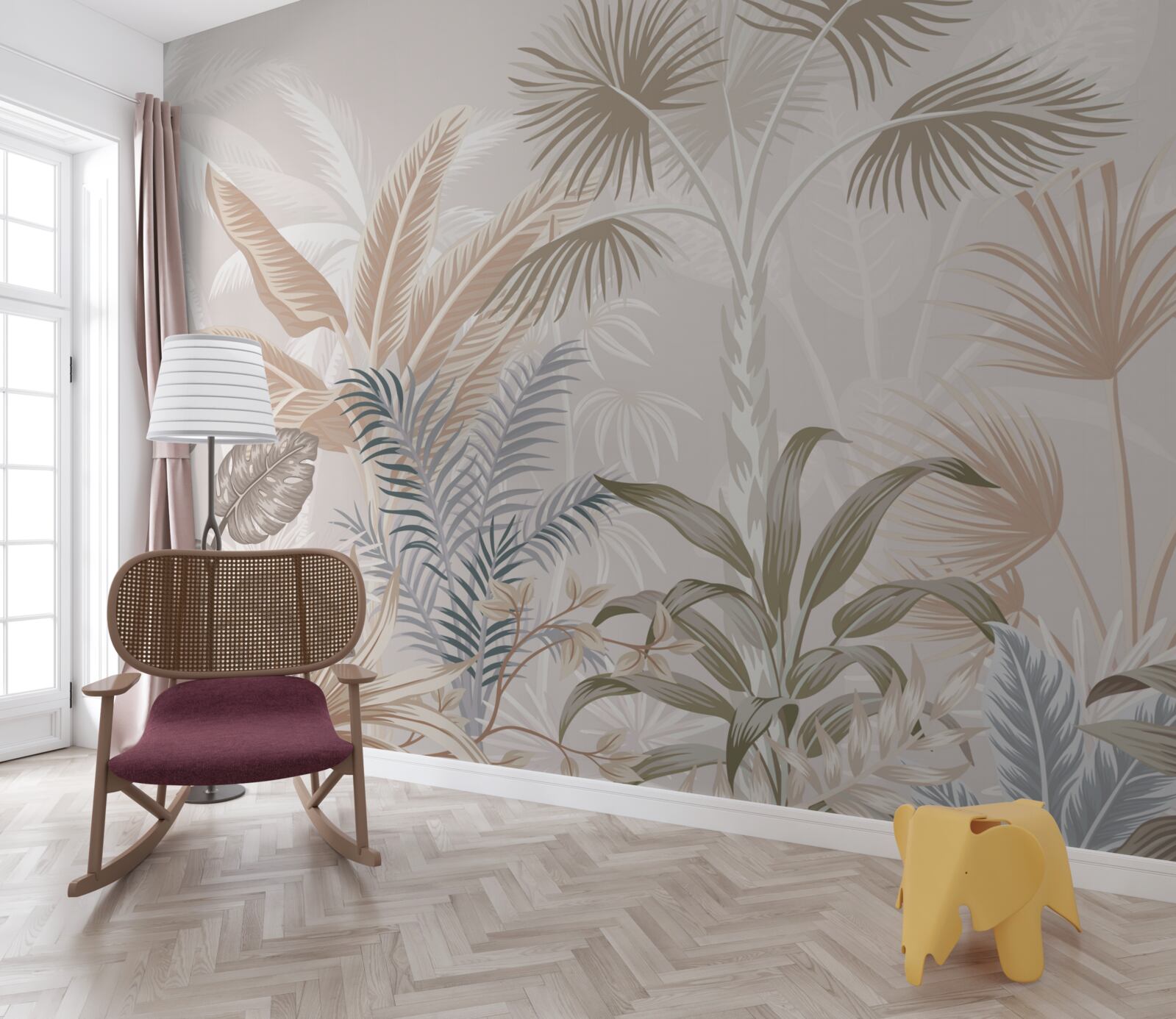 Fototapet plante tropicale în ploile de vară